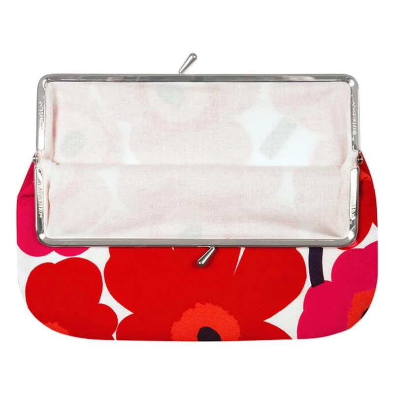 Marimekko Mini Unikko Puolikas Kukkaro Purse, White - Red 4 Marimekko Mini Unikko Puolikas Kukkaro Purse, White - Red - Image 2