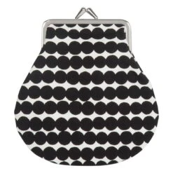 Marimekko Räsymatto Pieni Kukkaro Purse, White - Black