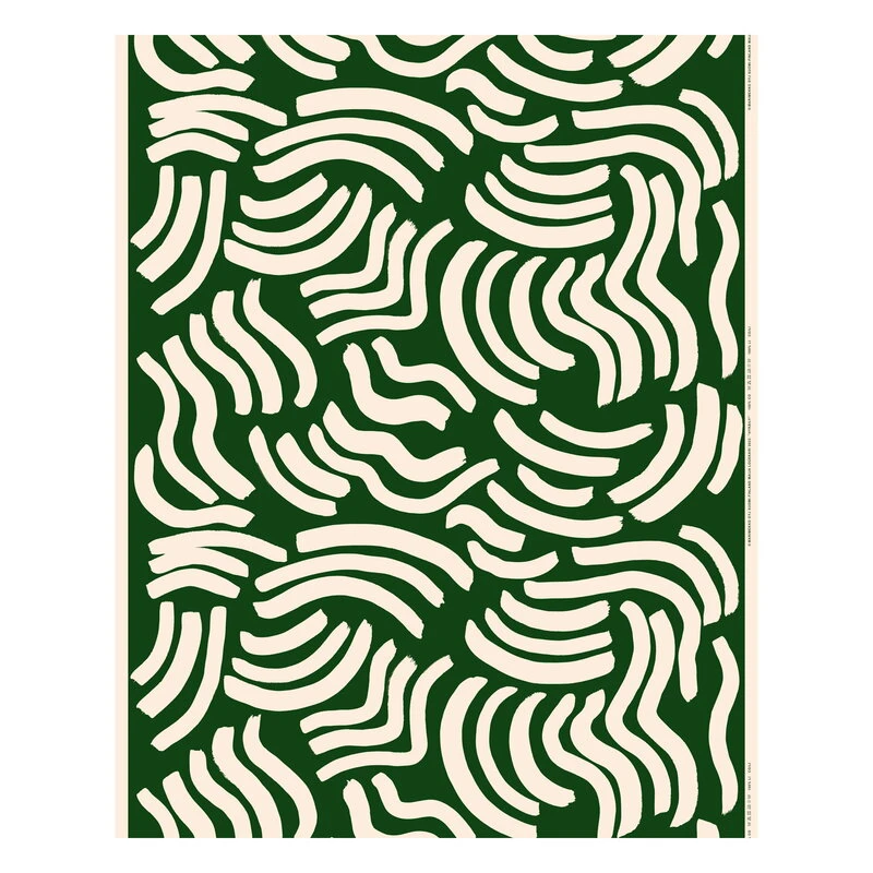 Marimekko Hyräily Coated Fabric, Green - Cotton 3 Marimekko Hyräily Coated Fabric, Green - Cotton