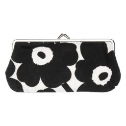 Marimekko Mini Unikko Silmälasi Kukkaro Purse, White - Black
