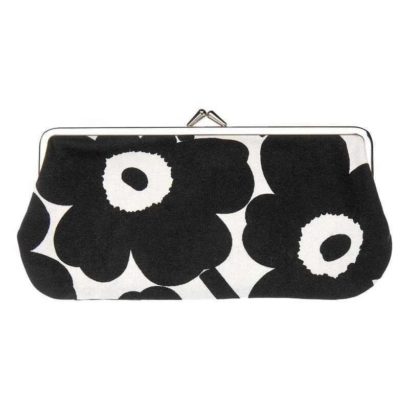 Marimekko Mini Unikko Silmälasi Kukkaro Purse, White - Black 3 Marimekko Mini Unikko Silmälasi Kukkaro Purse, White - Black