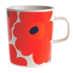 Marimekko 37 Marimekko Oiva - Unikko Mug 2,5 Dl, White - Red - Blue