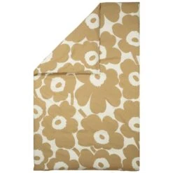 Marimekko 21 Marimekko Unikko Duvet Cover 240 X 220 Cm, Cotton - Beige