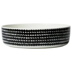 Marimekko Oiva - Räsymatto Serving Dish 3 L, White - Black