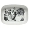 Marimekko Oiva - Siirtolapuutarha Serving Dish, White-black