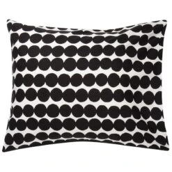 Marimekko Räsymatto Pillowcase, White - Black