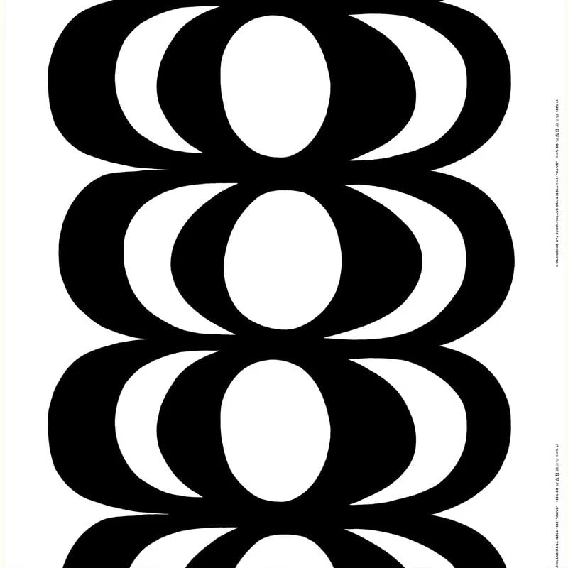 Marimekko Kaivo Fabric, White-black 4 Marimekko Kaivo Fabric, White-black - Image 2