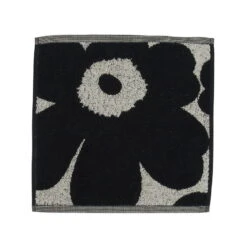 Marimekko Unikko Mini Towel, Cotton - Dark Blue