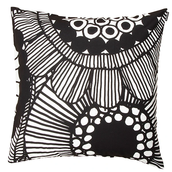 Marimekko Siirtolapuutarha Cushion Cover, Black - White 3 Marimekko Siirtolapuutarha Cushion Cover, Black - White