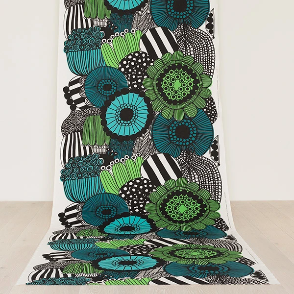 Marimekko Siirtolapuutarha Fabric, Green 4 Marimekko Siirtolapuutarha Fabric, Green - Image 2