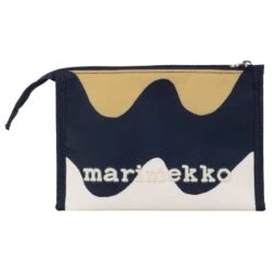 Marimekko Hipaus Pikku Lokki Cosmetic Bag, Dark Blue - Beige