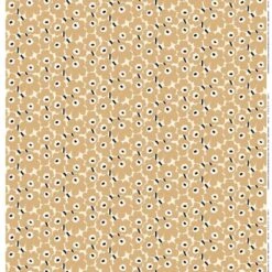 Marimekko Mini Unikko Fabric, Off White-beige-dark Blue