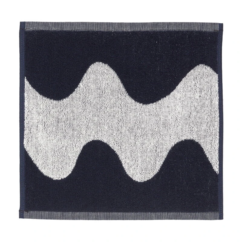 Marimekko Lokki Mini Towel, Off White - Dark Blue 3 Marimekko Lokki Mini Towel, Off White - Dark Blue
