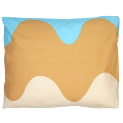 Marimekko 19 Marimekko Lokki Pillowcase 50 X 60 Cm, Blue - Beige - White
