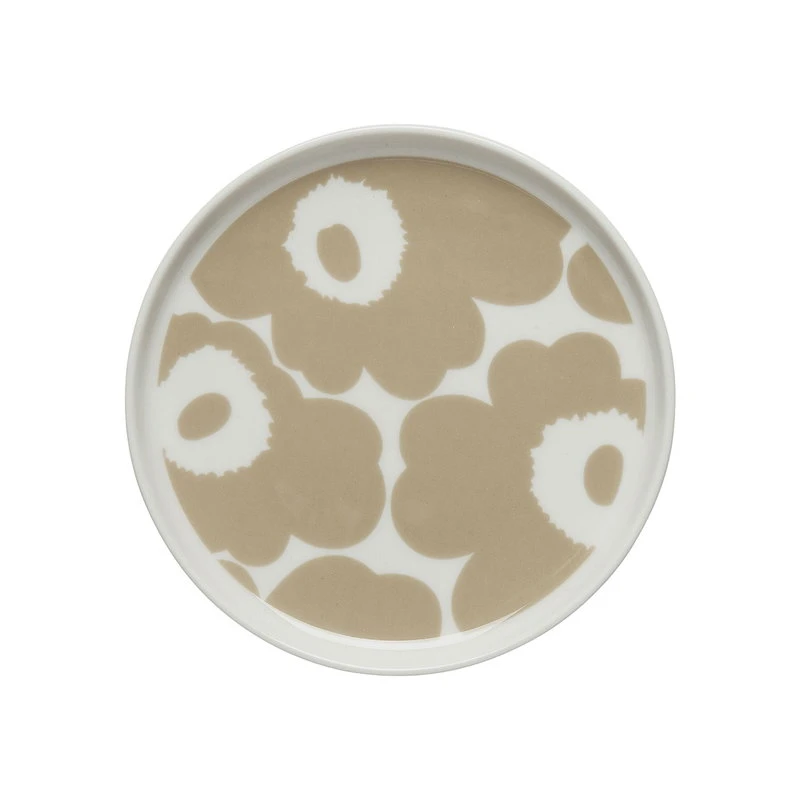 Marimekko Oiva - Unikko Plate 13,5 Cm, White - Beige 3 Marimekko Oiva - Unikko Plate 13,5 Cm, White - Beige