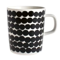 Marimekko Oiva - Räsymatto Mug 2,5 Dl, Black-white