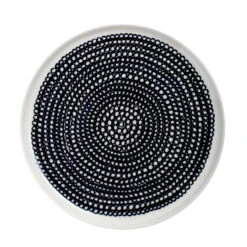 Marimekko Oiva - Siirtolapuutarha Plate 20 Cm, White - Black