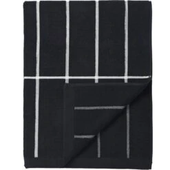 Marimekko Tiiliskivi Bath Towel, Black - White