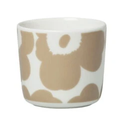 Marimekko Oiva - Unikko Coffee Cup W/o Handle 2 Dl, 2 Pcs, White - Beige