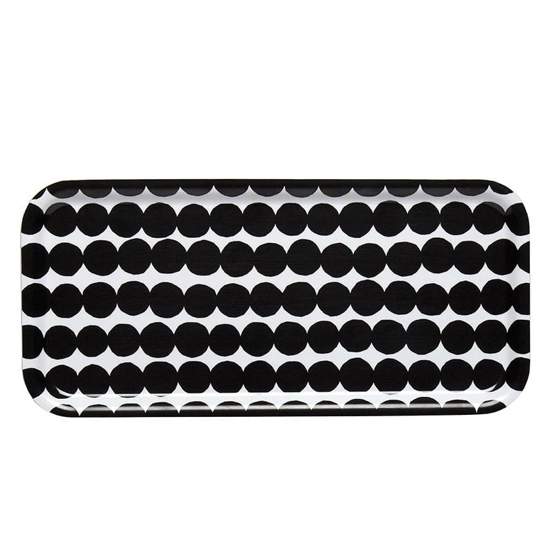 Marimekko Räsymatto Tray, Black-white 3 Marimekko Räsymatto Tray, Black-white