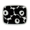 Marimekko Oiva - Unikko Plate 15 X 12 Cm, White - Black -Marimekko 36 Marimekko 20 th