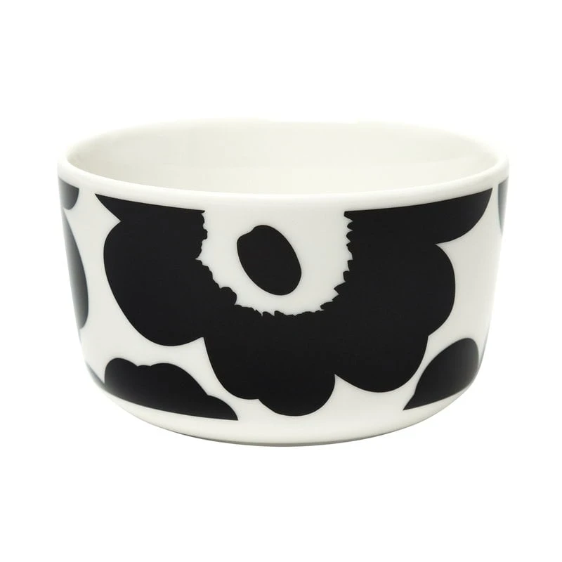 Marimekko Oiva - Unikko Bowl, 2,5 Dl, White - Black 3 Marimekko Oiva - Unikko Bowl, 2,5 Dl, White - Black