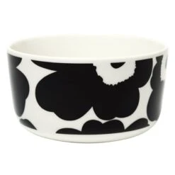 Marimekko Oiva - Unikko Bowl 5 Dl, White - Black
