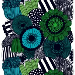 Marimekko Siirtolapuutarha Fabric, Green