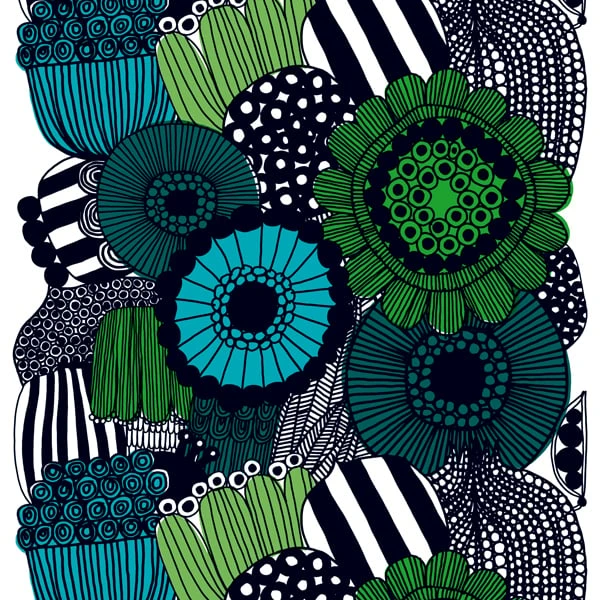 Marimekko Siirtolapuutarha Fabric, Green 3 Marimekko Siirtolapuutarha Fabric, Green