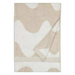 Marimekko Lokki Bath Towel, Beige - White