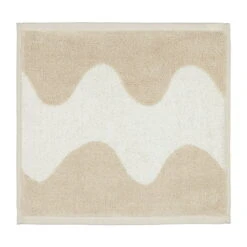 Marimekko Lokki Mini Towel, Beige - White