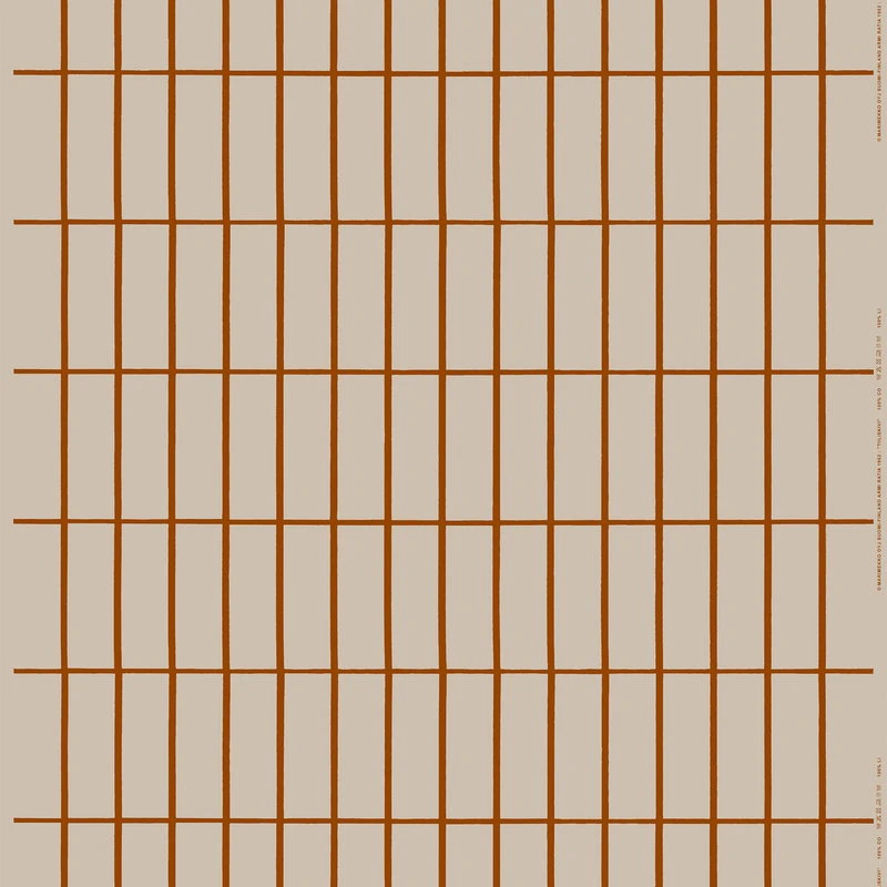 Marimekko Tiiliskivi Linen Fabric, Linen - Chestnut 3 Marimekko Tiiliskivi Linen Fabric, Linen - Chestnut