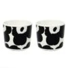 Marimekko Oiva - Unikko Coffee Cup W/o Handle, 2 Pcs, White - Black 1 Marimekko Oiva - Unikko Coffee Cup W/o Handle, 2 Pcs, White - Black -Marimekko 742Marimekko AK