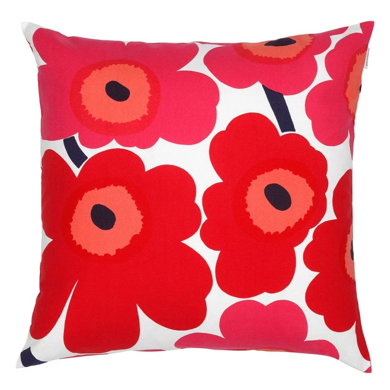 Marimekko Pieni Unikko Cushion Cover 50 X 50 Cm, White - Red 3 Marimekko Pieni Unikko Cushion Cover 50 X 50 Cm, White - Red