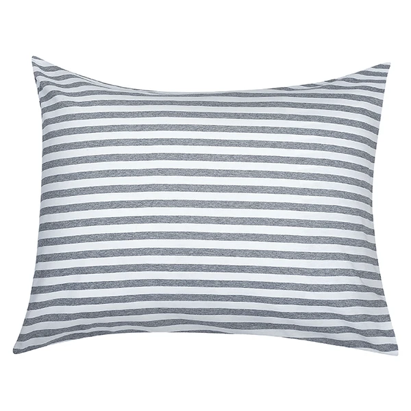 Marimekko Tasaraita Pillowcase, Grey - White 3 Marimekko Tasaraita Pillowcase, Grey - White