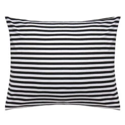 Marimekko 13 Marimekko Tasaraita Pillowcase, Black - White