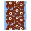 Marimekko Unikko Fabric, Light Blue - Brown - Off-white -Marimekko MA009043 581 Unikko 518