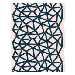 Marimekko Ukkospilvi Fabric, Peach - Dark Blue