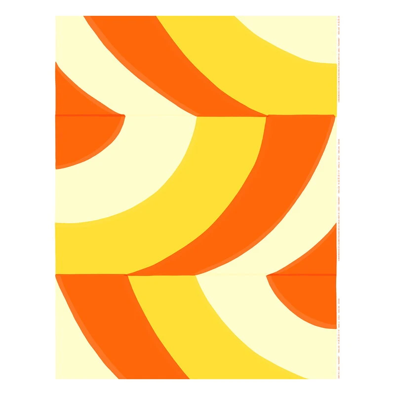 Marimekko Savanni Fabric, Yellow - Red - Light Yellow 3 Marimekko Savanni Fabric, Yellow - Red - Light Yellow