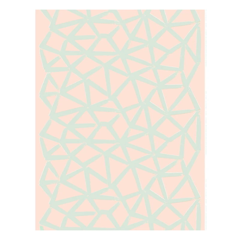 Marimekko Ukkospilvi Linen Fabric, Peach - Mint 3 Marimekko Ukkospilvi Linen Fabric, Peach - Mint