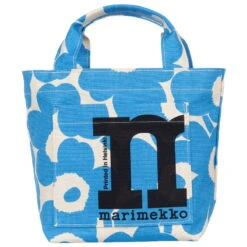 Marimekko Mono Mini Tote Unikko Bag, Cotton - Light Blue