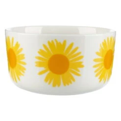 Marimekko Oiva - Auringonkukka Bowl, 5 Dl, White-yellow-orange