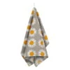 Marimekko Auringonkukka Tea Towel, Beige - White - Yellow -Marimekko MM 231 auringonkukka tea towe 47x70