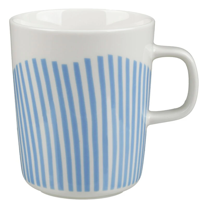 Marimekko Oiva - Uimari Mug, 2,5 Dl, White - Light Blue 3 Marimekko Oiva - Uimari Mug, 2,5 Dl, White - Light Blue