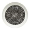 Marimekko Oiva - Räsymatto Plate 20,5 Cm, White - Black 2 Marimekko Oiva - Räsymatto Plate 20,5 Cm, White - Black -Marimekko MM21 Oiva3 SM