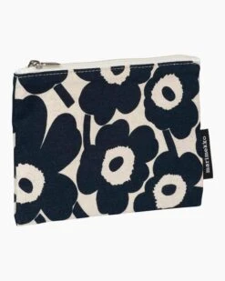 Marimekko Kaika Mini Unikko Pouch, Dark Blue -Marimekko MM 203 kaika mini unikko 070529 SI