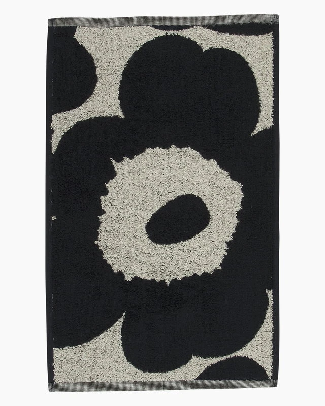 Marimekko Unikko Guest Towel, Cotton - Dark Blue 4 Marimekko Unikko Guest Towel, Cotton - Dark Blue - Image 2