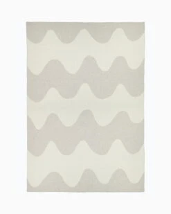 Marimekko Lokki Blanket, White - Beige 7 Marimekko Lokki Blanket, White - Beige -Marimekko MM 211 lokki neulottu huopa 130x180 070883 183 FR2