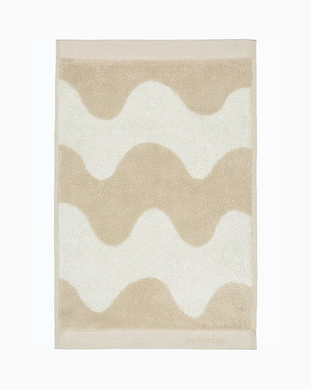 Marimekko Lokki Guest Towel, Beige - White 4 Marimekko Lokki Guest Towel, Beige - White - Image 2