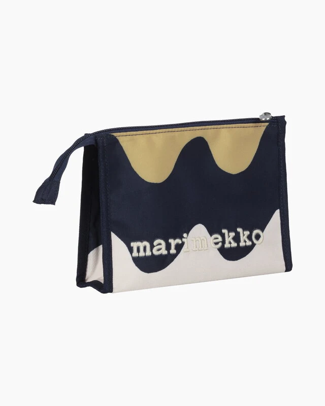 Marimekko Hipaus Pikku Lokki Cosmetic Bag, Dark Blue - Beige 6 Marimekko Hipaus Pikku Lokki Cosmetic Bag, Dark Blue - Beige - Image 4